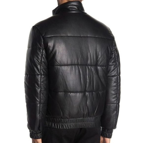 Slate & Stone Faux Leather Puffer Jacket - Picture 2 of 7